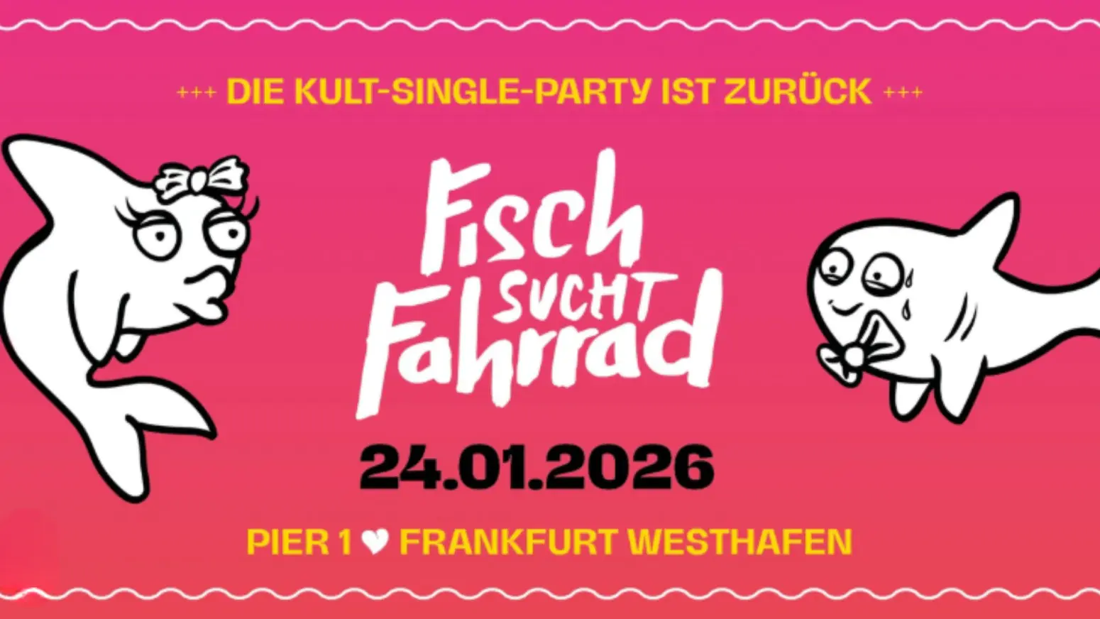Fisch sucht fahrrad im westhafenpier